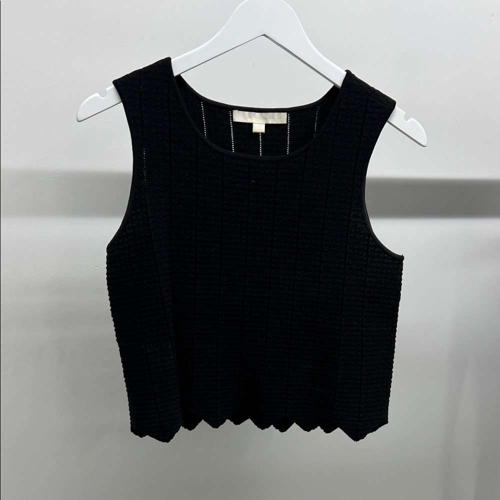 Jonathan Simkhai Black Textured Tank Top
